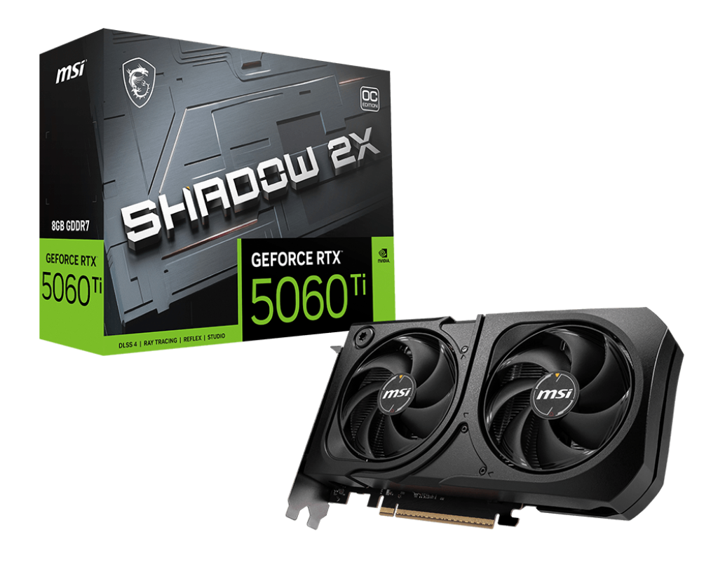 MSI GeForce RTX 5060 Ti 8G SHADOW 2X OC PLUS