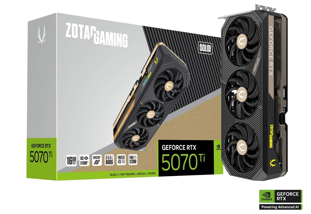 ZOTAC GAMING GeForce RTX 5070 Ti SOLID 16GB